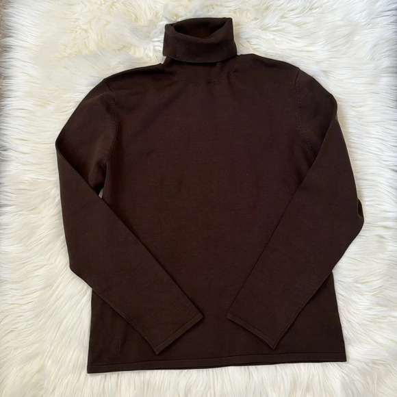 Kors Michael Kors Vintage Turtleneck Silk blend neutral sweater Large - Picture 7 of 8